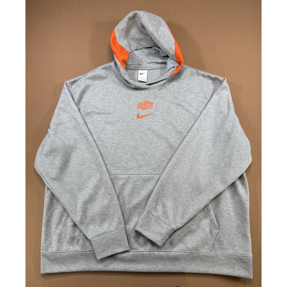 Nike Gray and Orange Hoodie